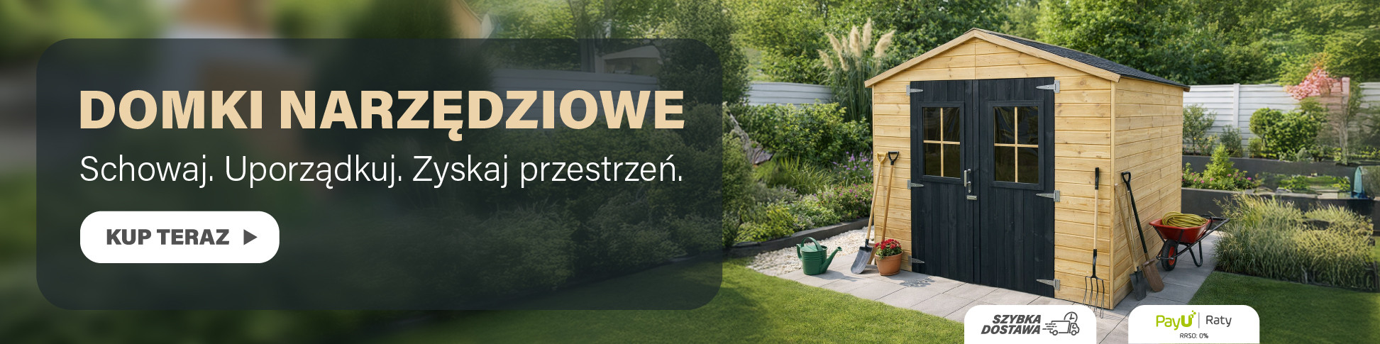 Drewniane narzędziownie, domki na narzędzia - poznaj rozwiązania dla Twojego ogrodu!